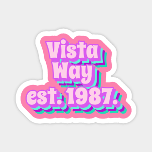 80's Retro Vista Way Magnet