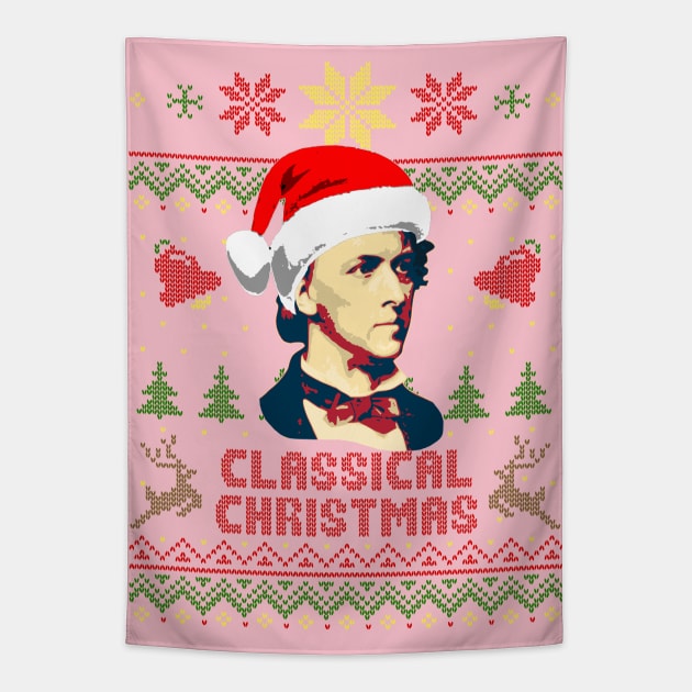 Frederick Chopin Classical Christmas Tapestry by Nerd_art