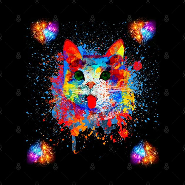 best t-shirt the Cat Cosmic 3D by yamiston