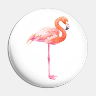 Flamingo watercolor Pin