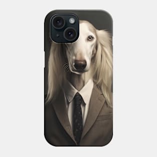 Saluki Dog in Suit Phone Case