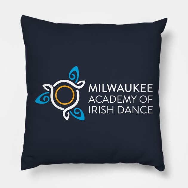 Full Color Dark Background Logo Pillow by mkeacademy