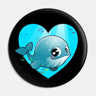 love baby blue whale Pin