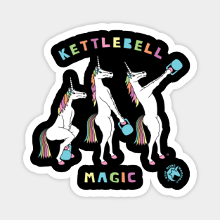 Kettlebell Magic Unicorn Outline Magnet