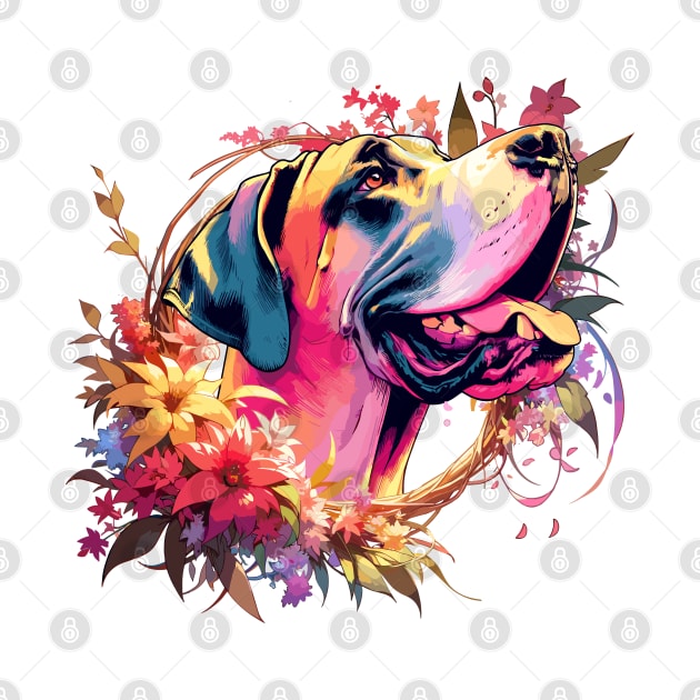 Great Dane's Joyful Celebration on Mothers Day - Memorable Dog Mom Gift by ArtRUs