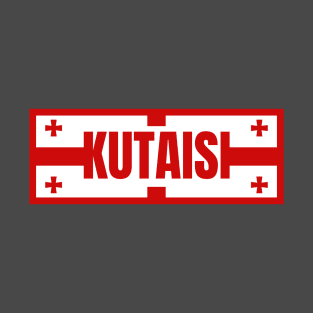 Kutaisi City in Georgian Flag Design T-Shirt