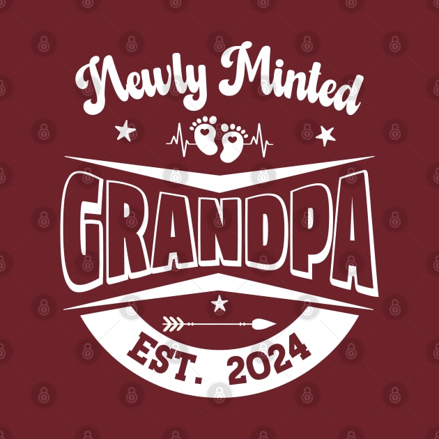 Newly Minted Grandpa- Est. 2024 by Blended Designs