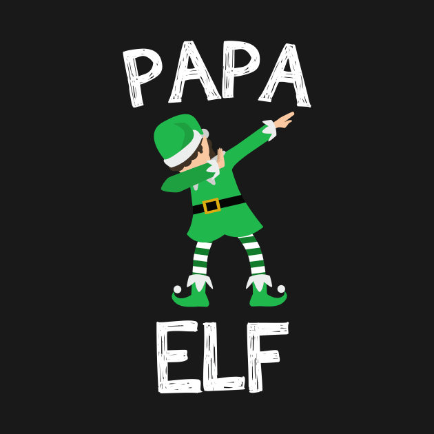 Dabbing Papa Elf Matching Christmas Family by RJCatch