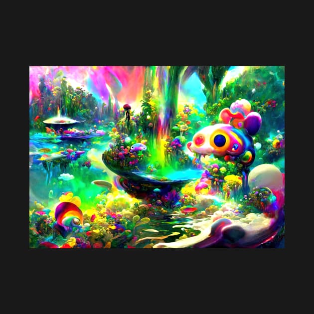 Color Globs | Rainbow Water Forest by AlexandrAIart