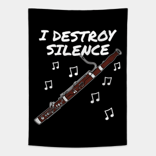 I Destroy Silence Bassoon Player Bassoonist Musician Tapestry