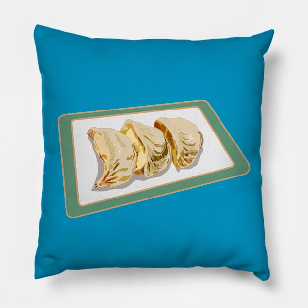 Jiaozi / Chinese dumplings cartoon illustration Pillow by Miss Cartoon