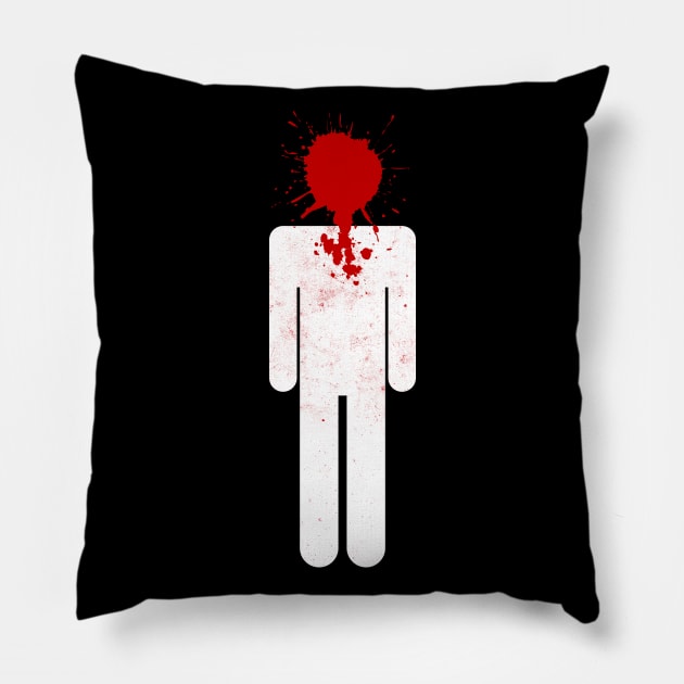 Headshot Sign Pillow by Drop23