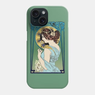 Pre-Raphaelite Girl 4 (Blue) Phone Case