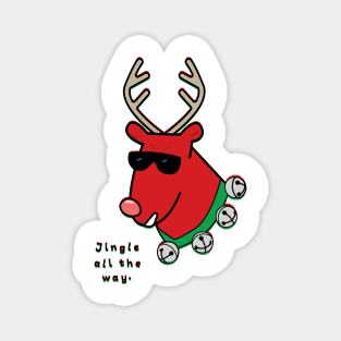 Red Rudolf Magnet