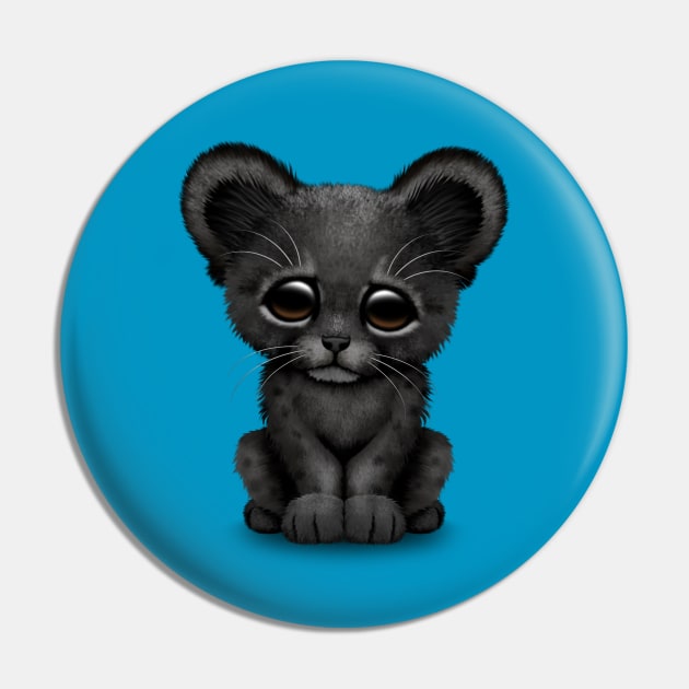 Cute Baby Black Panther Cub Pin by jeffbartels