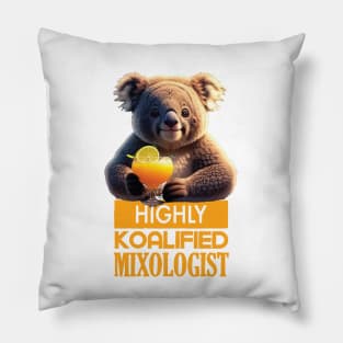 Just a Highly Koalified Mixologist Koala 7 Pillow