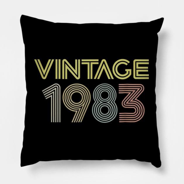 Vintage 1983 Best Year 1983 Original Genuine Classic Pillow by semprebummer7