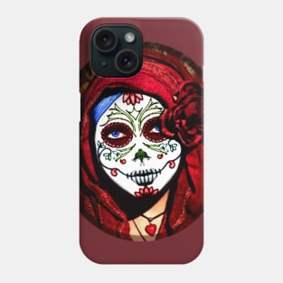 La Calavera Catrina - Madonna Sugar Skull - dia de los Muertos Phone Case