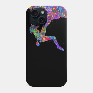 Climber girl watercolor art Phone Case