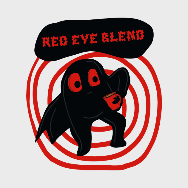 Mothman’s red eye blend by CryptidComforts1