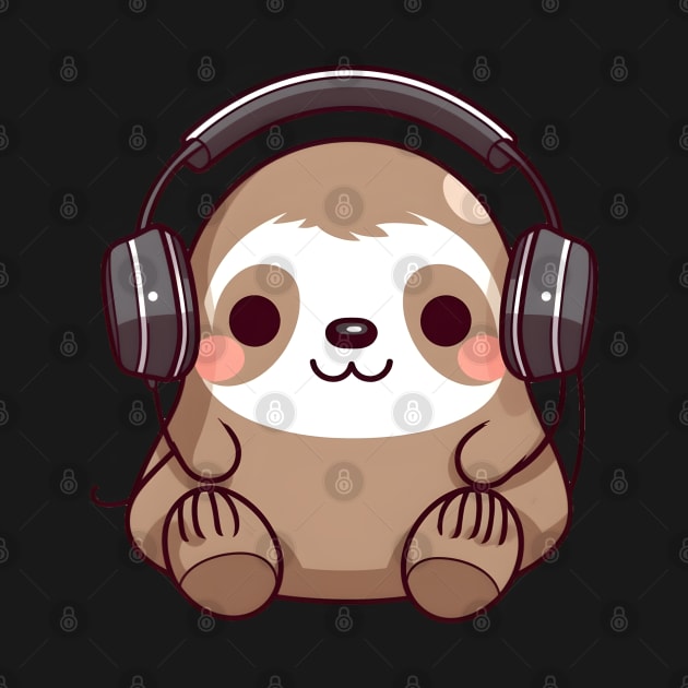 Sloth headphones by pako-valor