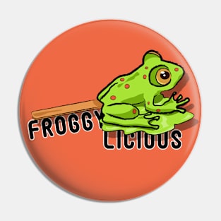 Froggylicious Lollipop - Fun Frog Design Pin