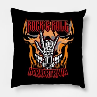 Halloween Rock & Roll horror trivia Pillow