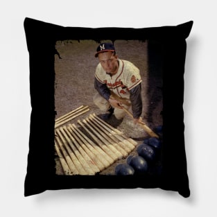 Eddie Mathews - Game 4 of The 1957 World Series Pillow