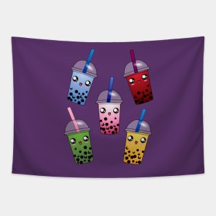 Happy Inner Senshi Boba Pattern Tapestry