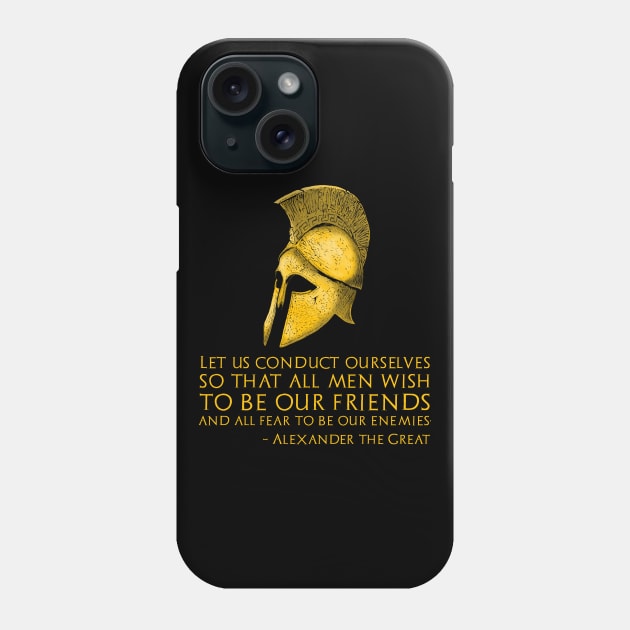 Motivational Alexander The Great Quote - Military History Phone Case by Styr Designs