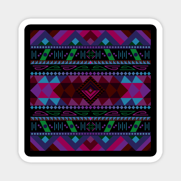 Vintage Native American Pattern Design Magnet by JDP Designs