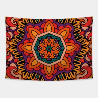 Colorful Oriental Rug Mandala Boho Pattern Tapestry