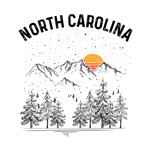 North Carolina State Vintage Retro by DanYoungOfficial