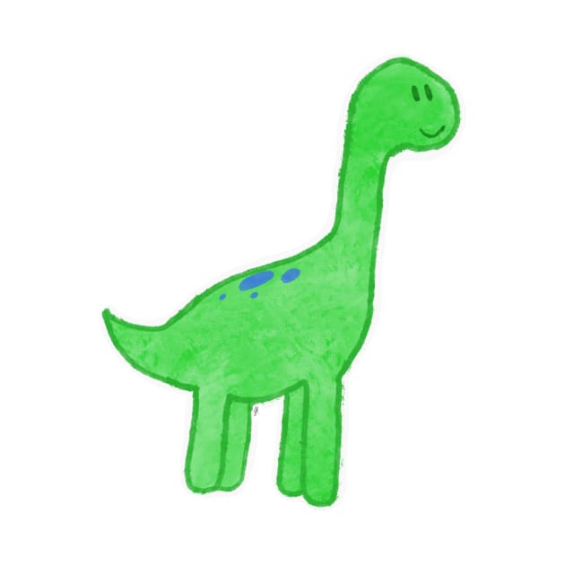 Happy Brontosaurus by jesshinsberg