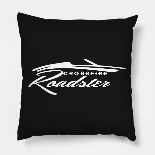 Xfire Roadster white graphic Pillow by silvercloud