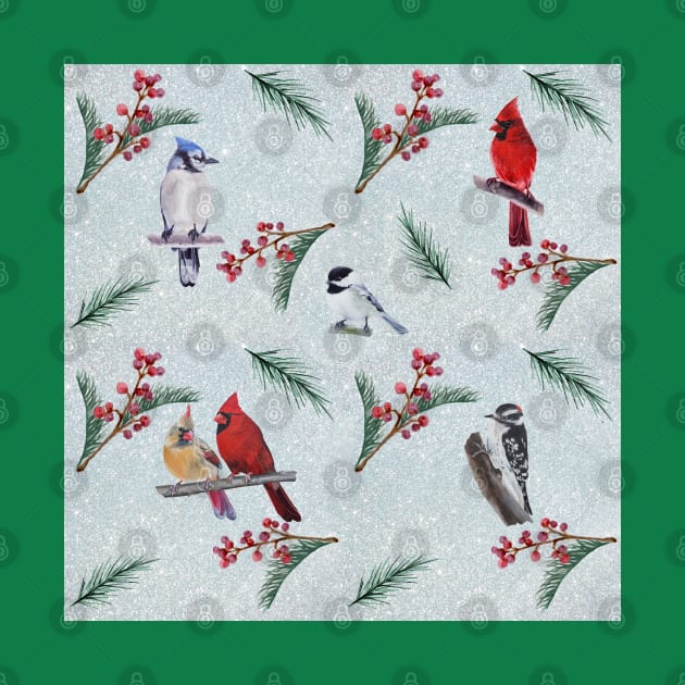 Birds and Berries Winter Holiday pattern by EmilyBickell