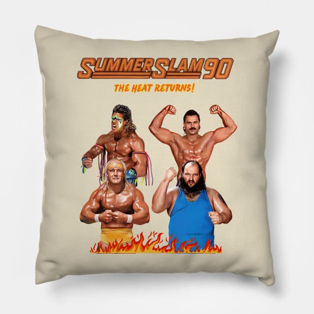 SummerSlam 90 Pillow by Starcade Tees