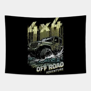 4x4 Mud Adventure Tapestry