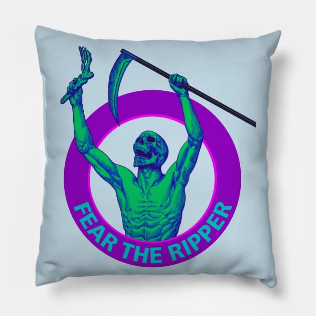 Fear the Ripper - Legs are on high alert Pillow by undersideland