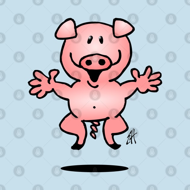 Jumping pig by Cardvibes