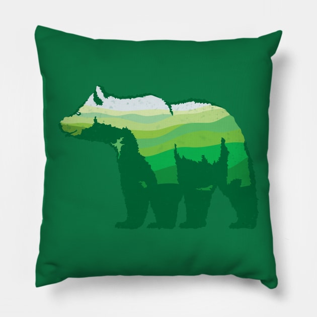 Green Bear Pillow by martinussumbaji