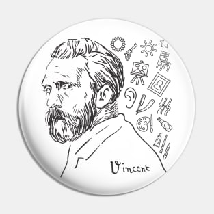 Van Gogh Icon Pin