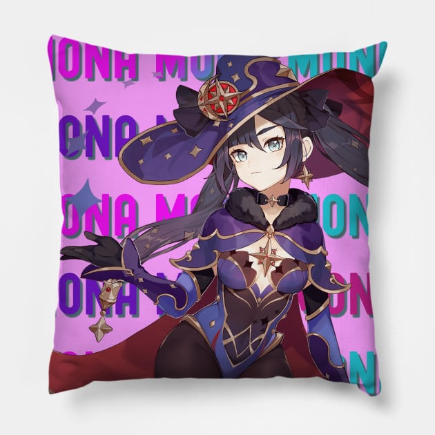 Genshin Impact Mona Pillow by ctrlzie