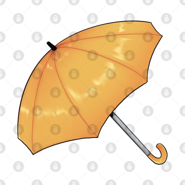 Cute yellow umbrella by Itsacuteart