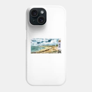 Elie Shorefront [Digital Landscape and Architecture Illustration] Scottish Seaside Towns Phone Case