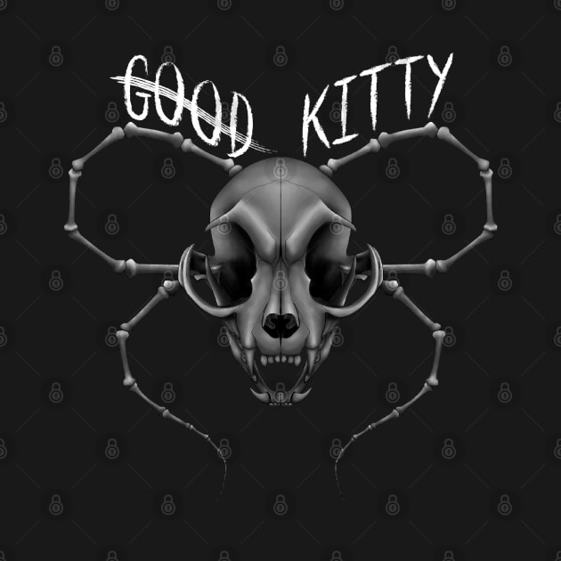 G̶o̶o̶d̶ Kitty Skull White Text Grey by Encore Nevermore