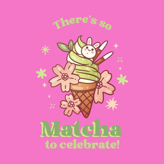 Matcha Ice Cream Kawaii Cute by Tip Top Tee's