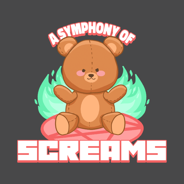 A Symphony Of Screams Death Metal Teddy Bear by Tip Top Tee's