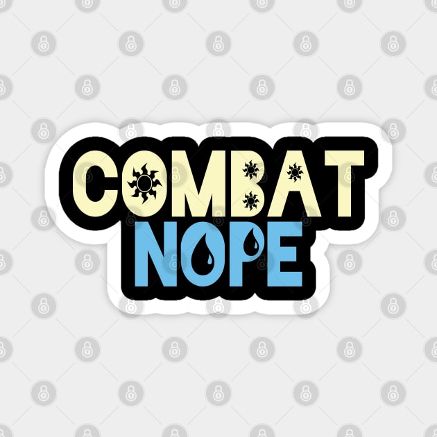 White-Blue Nope Combat Magnet by CandD