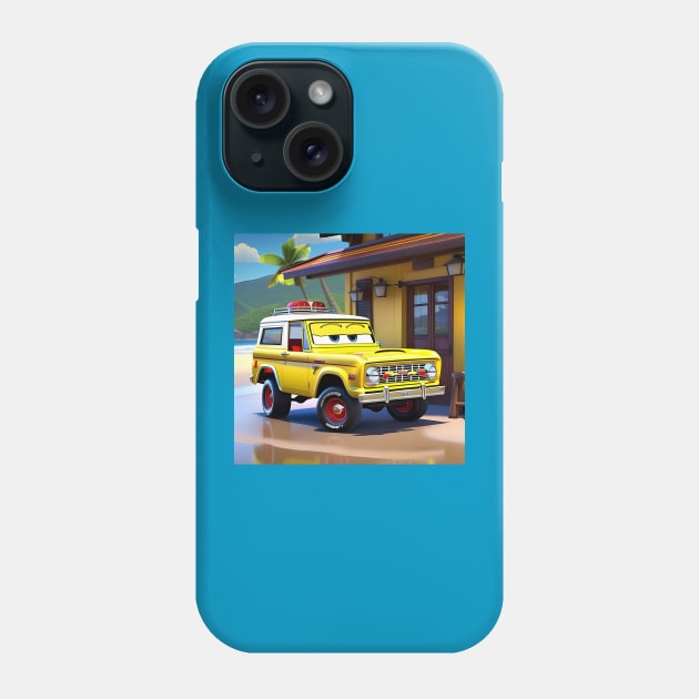 Bronco Pixar Style Art Phone Case by CreativePhil